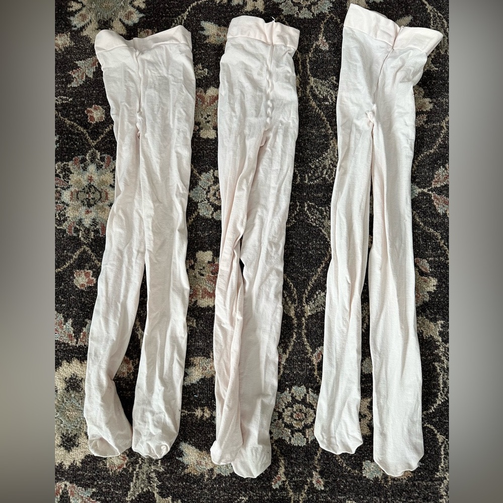 MONDOR Size Small 4 Pairs Ballerina Pink Semi Opaque Dance Tights